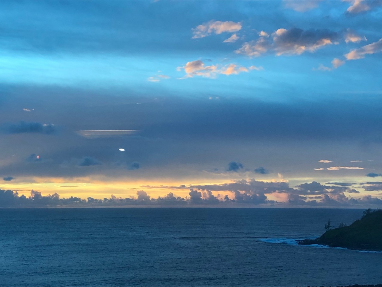 Daybreak looking over the sea.